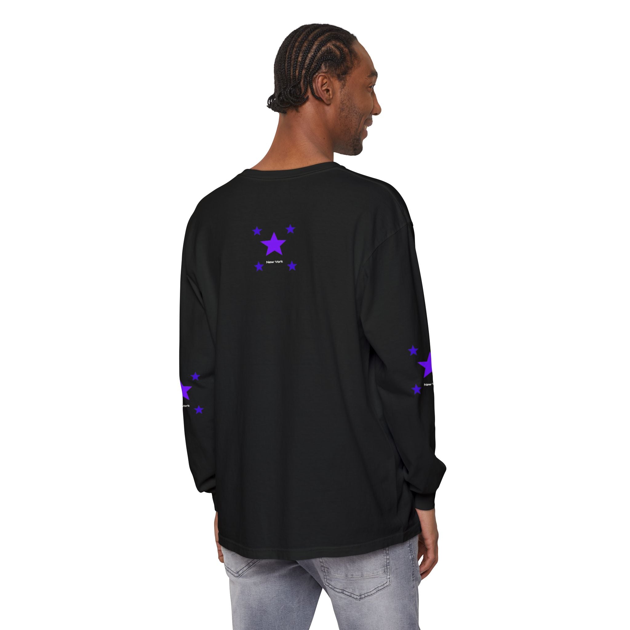 Long Sleeve T-Shirt — "Original Street Games, Yonkers, New York" Retro Star Design