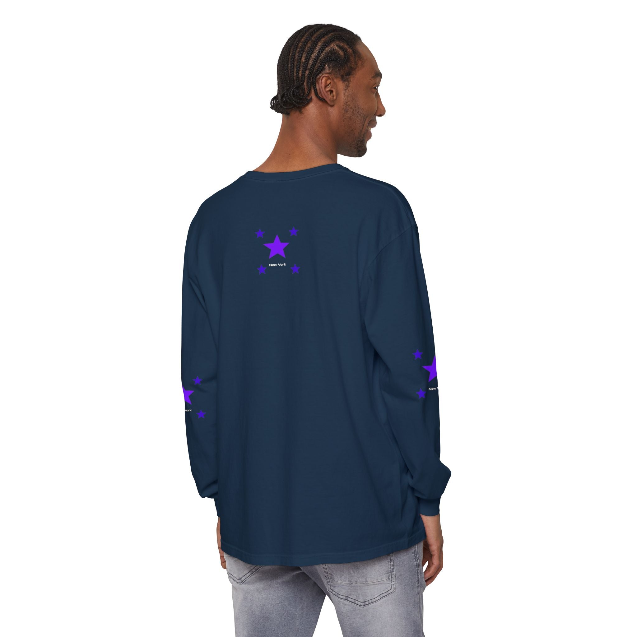 Long Sleeve T-Shirt — "Original Street Games, Yonkers, New York" Retro Star Design
