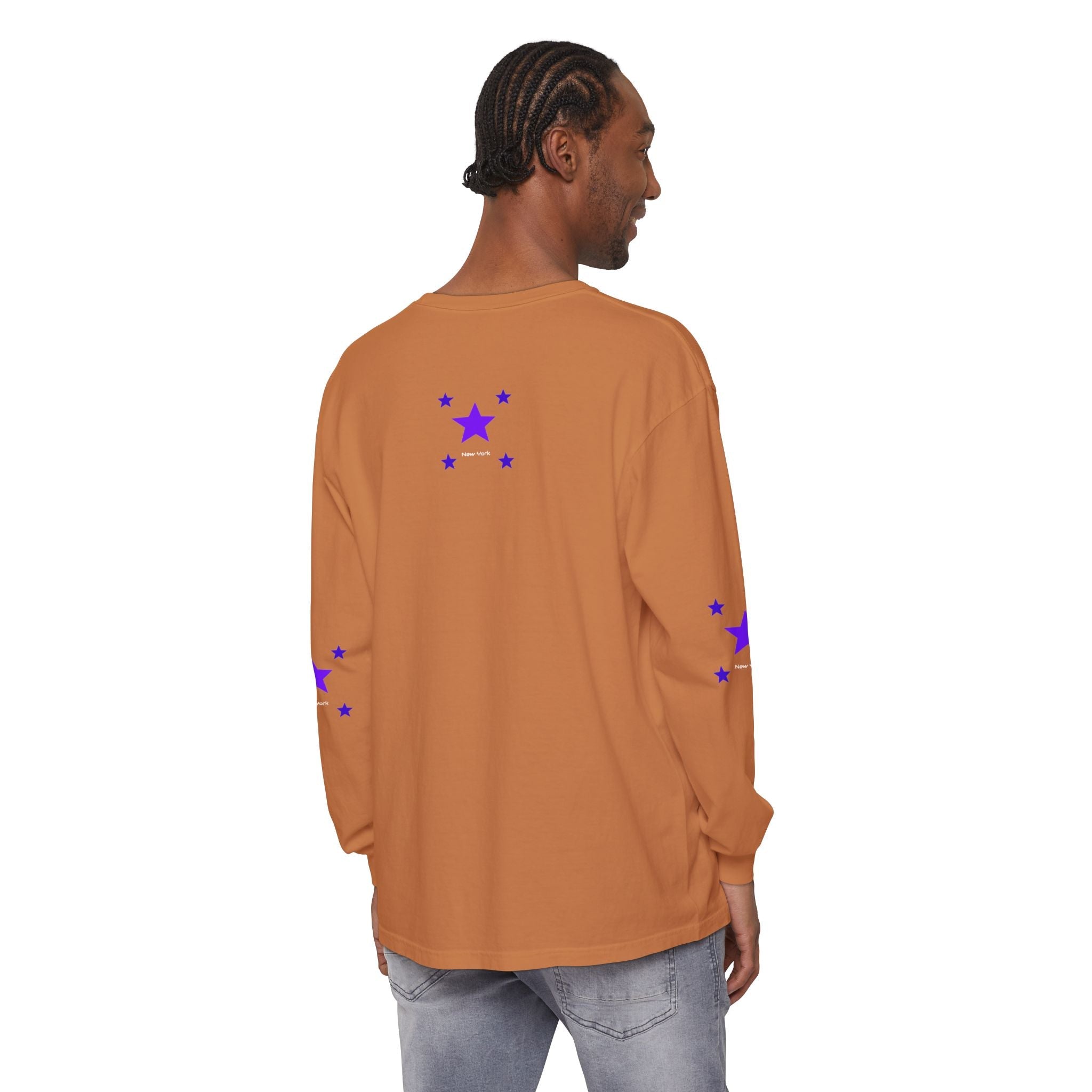 Long Sleeve T-Shirt — "Original Street Games, Yonkers, New York" Retro Star Design