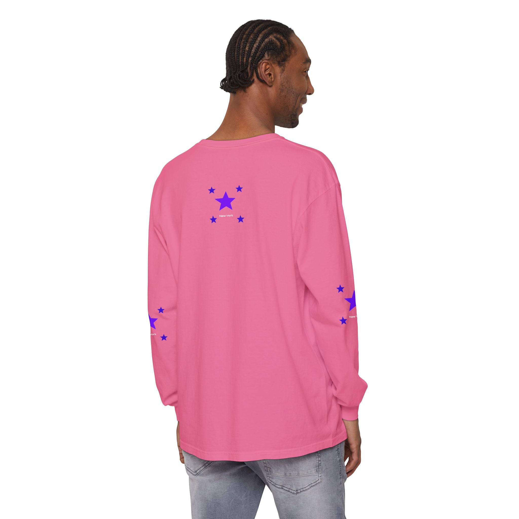 Long Sleeve T-Shirt — "Original Street Games, Yonkers, New York" Retro Star Design